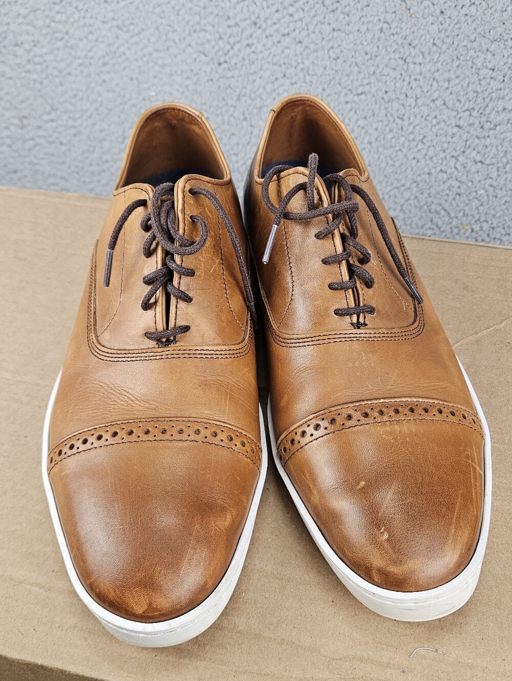 Allen Edmonds Park Fifth Avenue Strand Brown Oxford SneakerDress Shoe Size 10